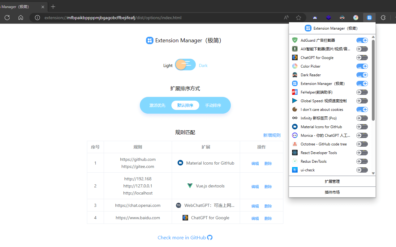 Extension Manager